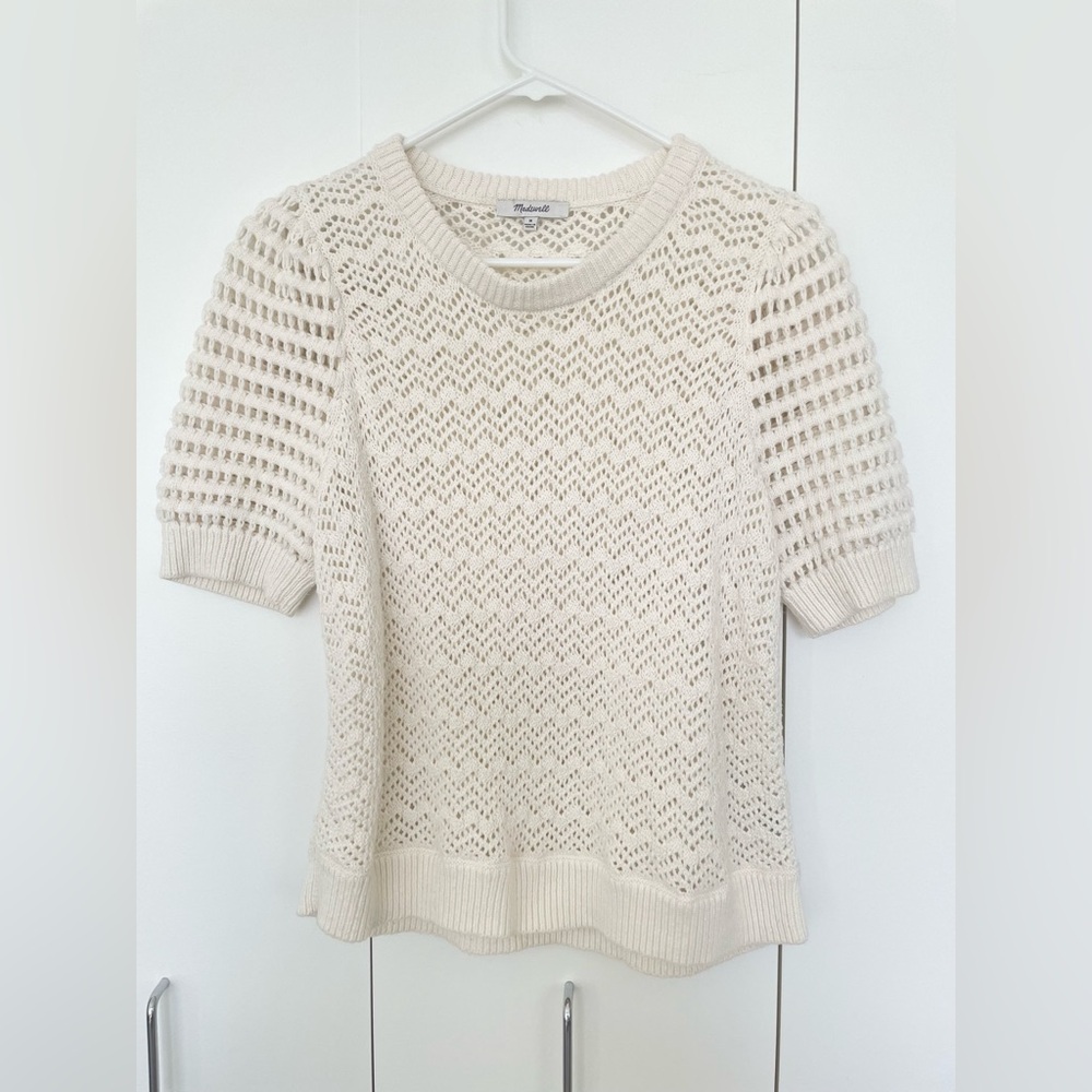 Madewell Atwater Crochet Sweater Tee